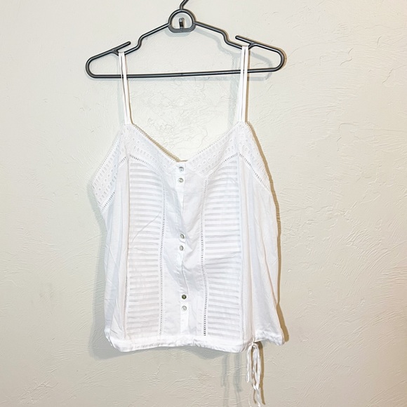 Anthropologie Tiny Natasha White Tie Tank Top XL - Picture 5 of 7